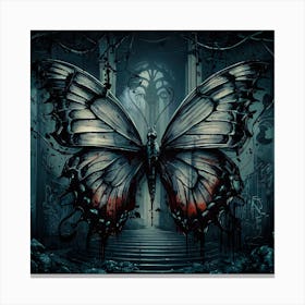 Dark Gothic Grunge Butterfly I 1 Canvas Print