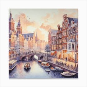 Amsterdam At Dusk 1 Canvas Print