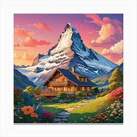 House In The Mountains 3 Canvas Print