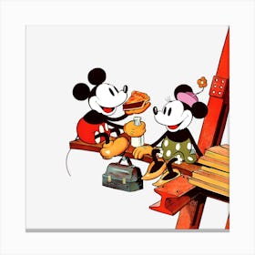 Mickey and Minnie 1 Canvas Print