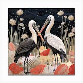 Bird In Nature Pelican 4 Canvas Print