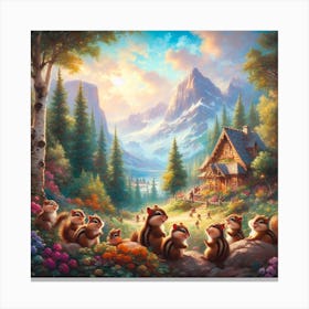 Chipmunks Canvas Print