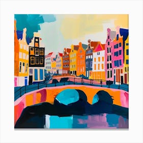 Abstract Travel Collection Amsterdam Netherlands 7 Canvas Print