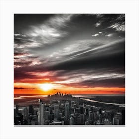 Sunset Over Toronto 1 Canvas Print
