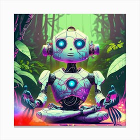 Robot In The Forest 1 Canvas Print