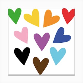 LGBT Rainbow Heart Canvas Print