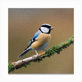 Tit on branch 49 Canvas Print