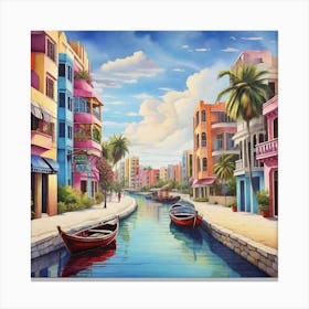 Canals Of Dubai Canvas Print