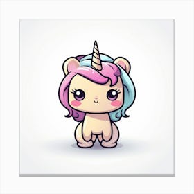 Kawaii Unicorn 21 Canvas Print