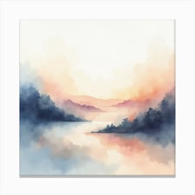 Watercolor Landscape Painting 1 Canvas Print