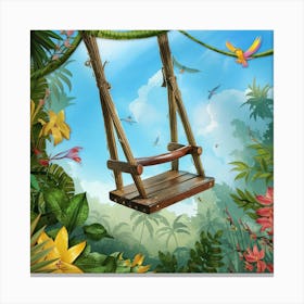 Swing In The Jungle 12 Canvas Print