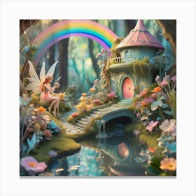 Fairy House In The Forest Canvas Print