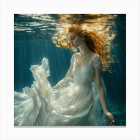 Underwater Bride Canvas Print