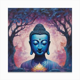 Buddha's Dream Amidst Enchanted Foliage" Canvas Print