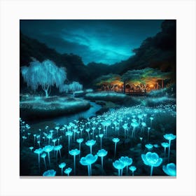 Glow-In-The-Dark Forest Canvas Print
