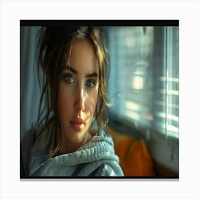 Portrait Of A Young Woman Canvas Print