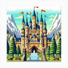 8-bit fantasy castle 3 Canvas Print