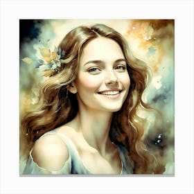 Classic portrait of a woman Canvas Print