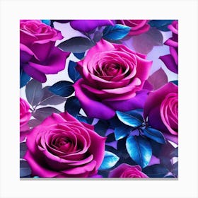 Purple Roses Wallpaper 1 Canvas Print