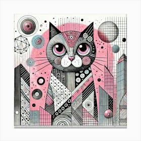 Panther Street City Cat Canvas Print