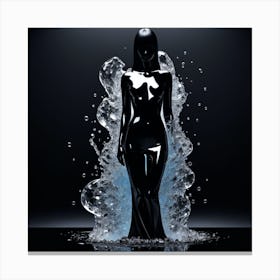 Woman Splashing Water 1 Canvas Print