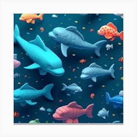 Fishes In The Sea Canvas Print