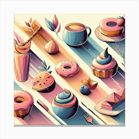 Donuts And Pastries Canvas Print