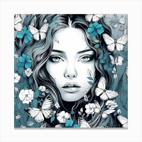 Butterfly Girl 30 Canvas Print