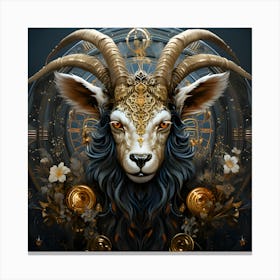 Horned Goat Canvas Print