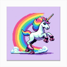 Unicorn Pixel Art Canvas Print