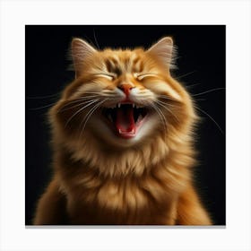 Cat Yawning 1 Canvas Print