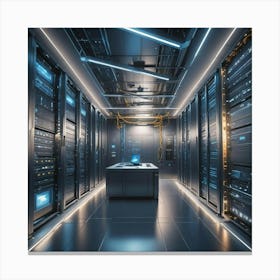 Data Center Server Room Canvas Print