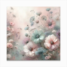 Pastel Flowers Canvas Print