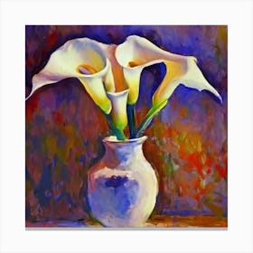 Calla Lily Vase Canvas Print