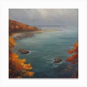 Autumn At The Beach Canvas Print