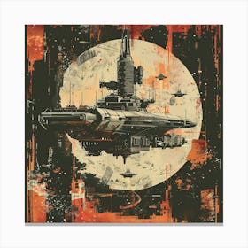 Classic Rustic Space Opera Scene Canvas Print