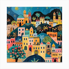 Kids Travel Illustration Yemen 4 Canvas Print