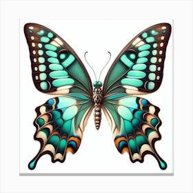 Butterfly of Graphium agamemnon 2 Canvas Print