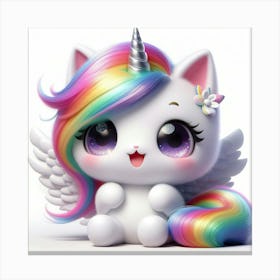 Unicorn Cat, caticorn 13 Canvas Print