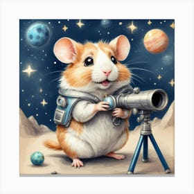 Hamster In Space 3 Canvas Print