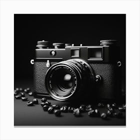 Black And White Camera Canvas Print