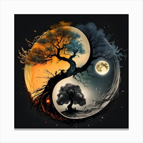 Yin Yang Tree 1 Canvas Print