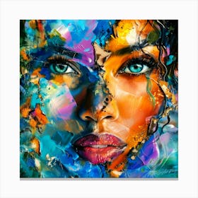 Captivating Eyes - Face Glow Canvas Print