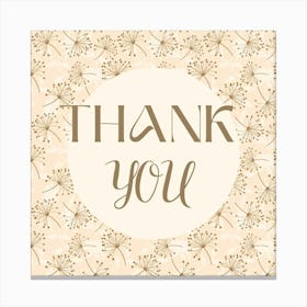 Thank You Card Canvas Print