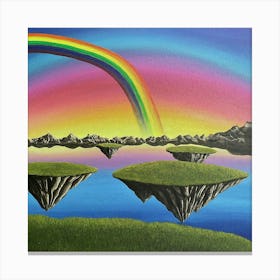 Celestial Dreamscape Harmonies Of Floating Realms Canvas Print