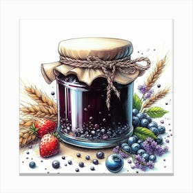 Jar With Jam 1 Canvas Print