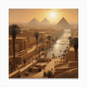Ancient Egyptian Landscape 3 (4) Canvas Print