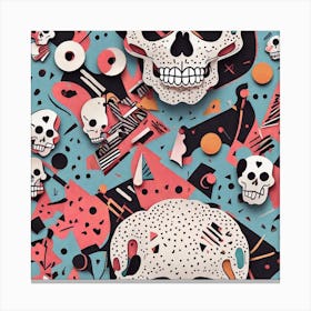Skulls And Bones Canvas Print