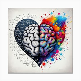 Brain And Heart Canvas Print