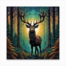 Deer In The Forest 58 Canvas Print